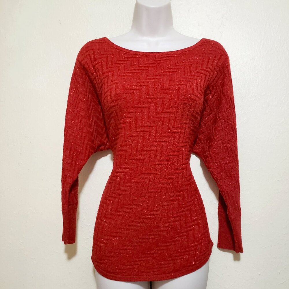Textured Holiday Sweater Size Med Tall